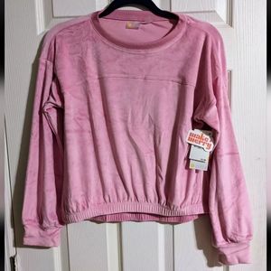 Make Merry by Zella Pink Sweatshirt Girl's XL 14-16 Long Sleeve Casual Cozy